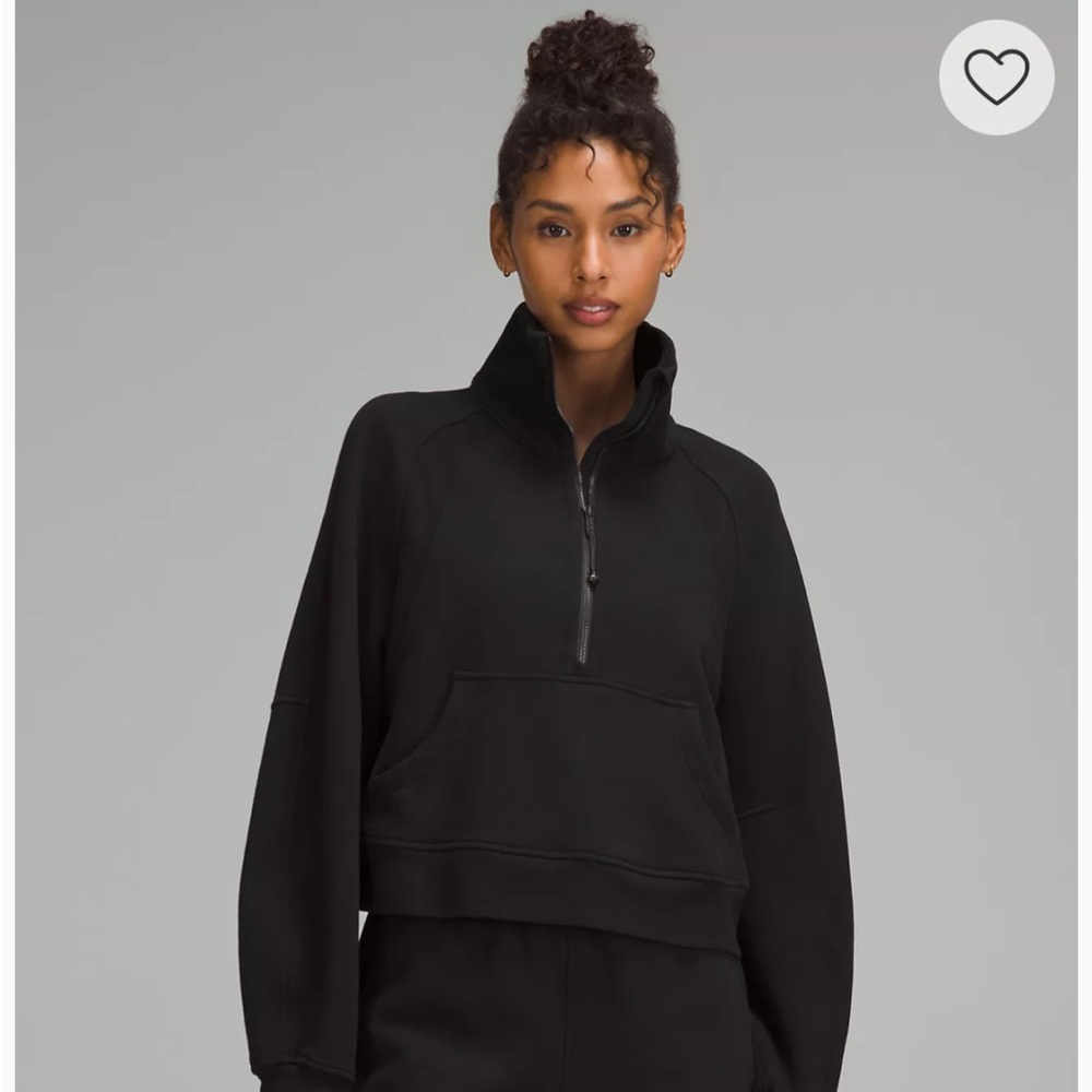 Lululemon Black Scuba Oversized Funnel-Neck Half Zip